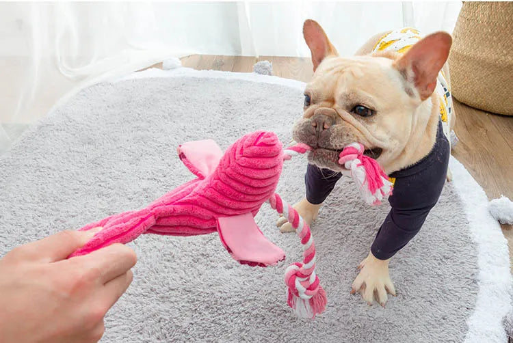 Cute Plush Flamingo Squeaky Toy