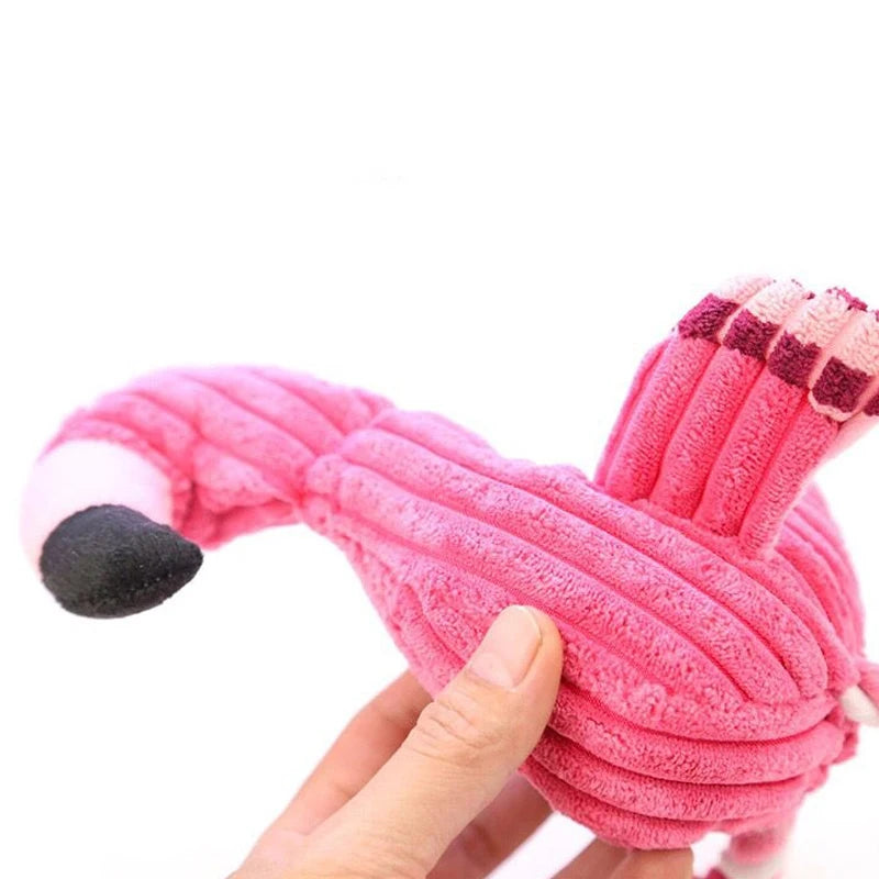 Cute Plush Flamingo Squeaky Toy