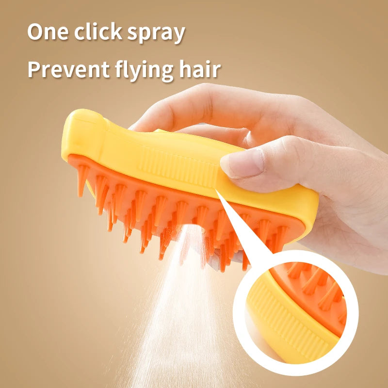 Self-Cleaning Steam Cat Brush