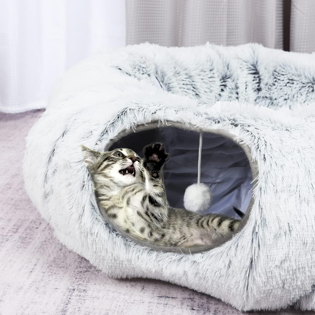 2-In-1 Cat Tunnel Bed