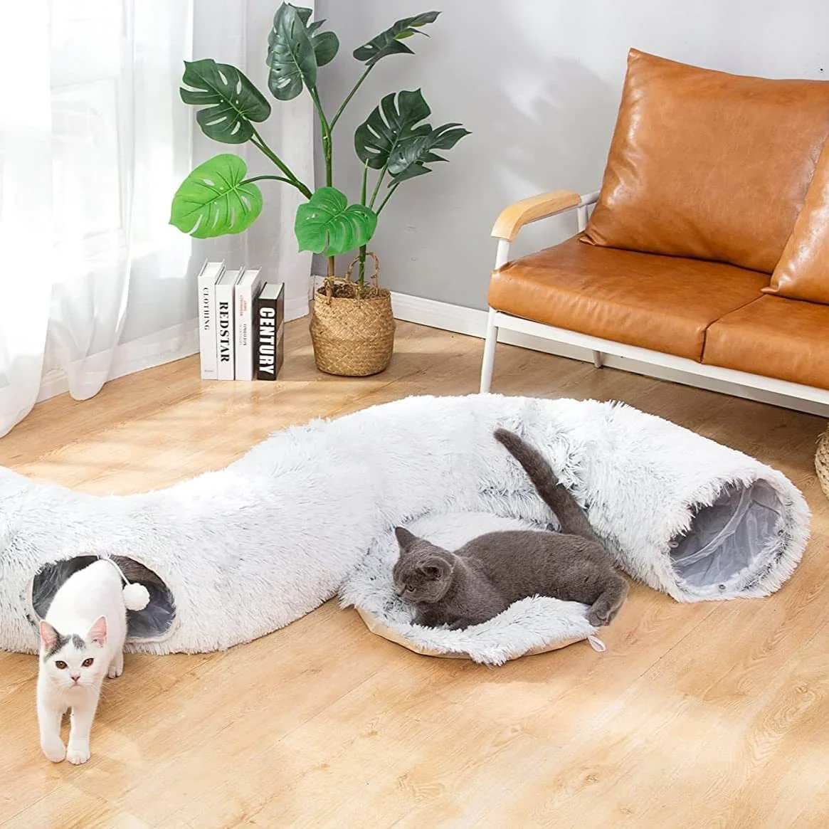 2-In-1 Cat Tunnel Bed