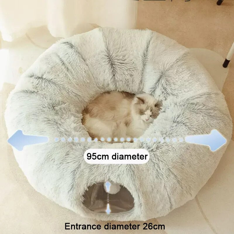 2-In-1 Cat Tunnel Bed